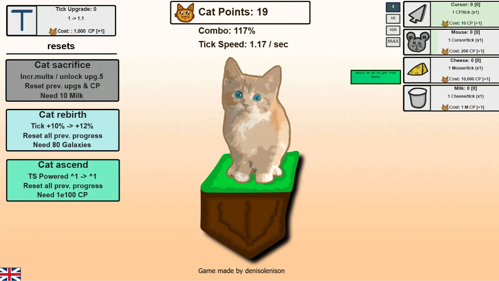Cat Clicker RE Screenshot 1