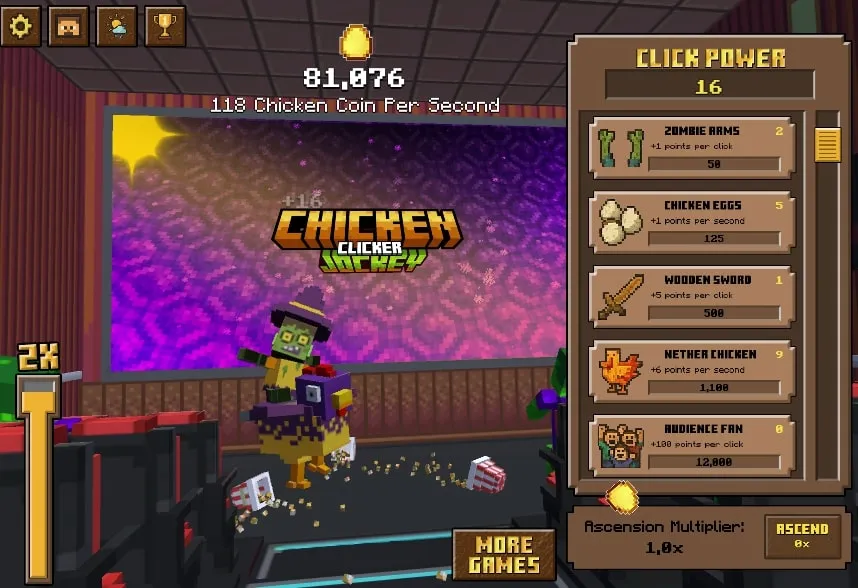 Chicken Jockey Clicker Screenshot 2
