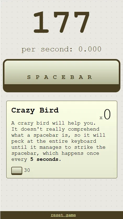 Spacebar Clicker Screenshot 1